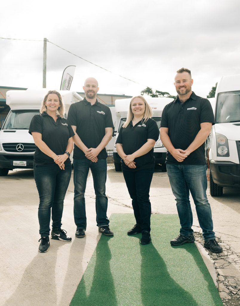 The Open Road Motorhome team group photo